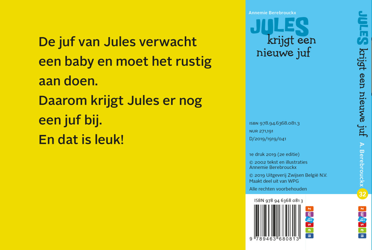 Jules krijgt een nieuwe juf / Jules / 32 achterkant