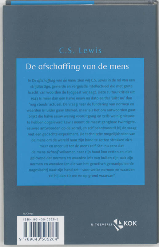 De afschaffing van de mens achterkant