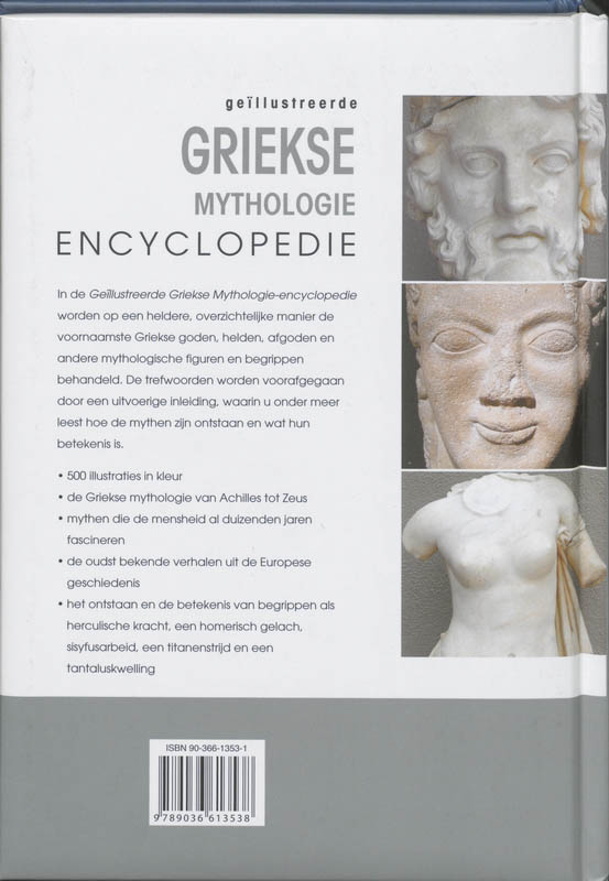 Geillustreerde Griekse mythologie encyclopedie achterkant