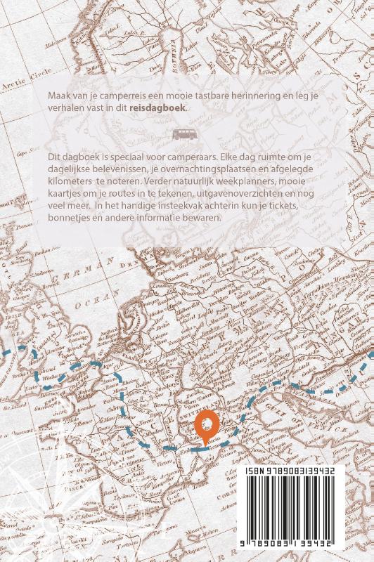 Camper reisdagboek achterkant