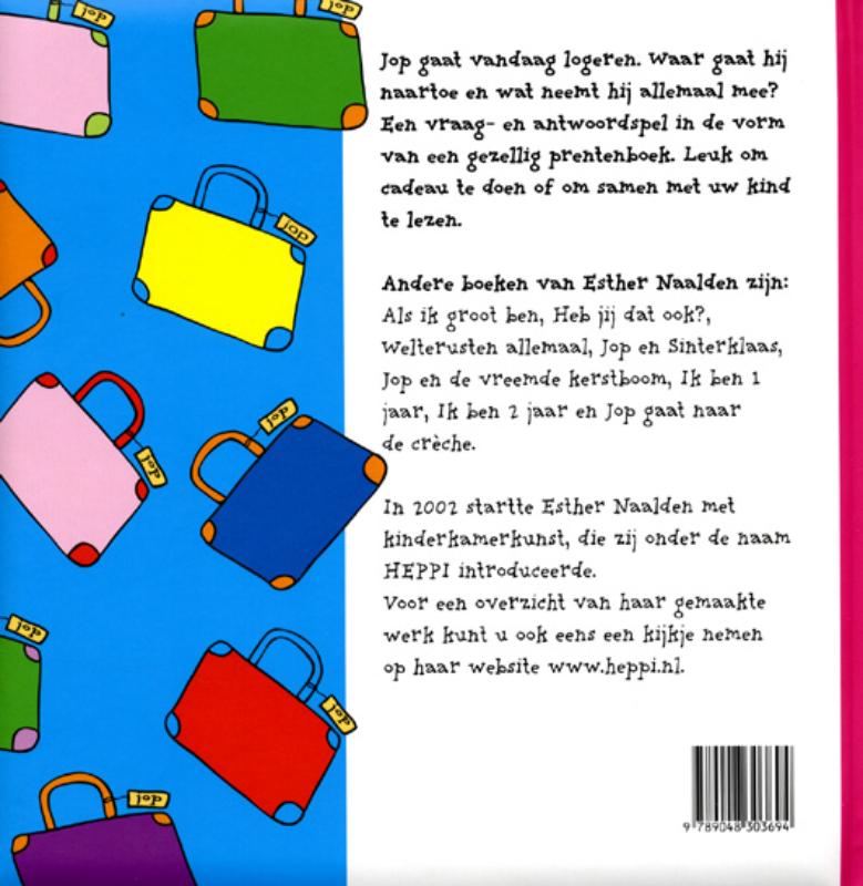 Jop gaat logeren achterkant