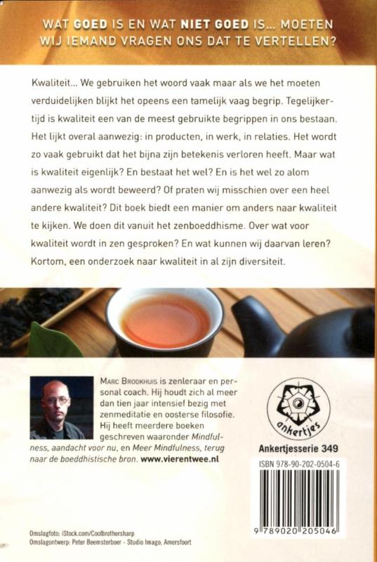 Ankertjesserie 349: Zen en de kunst van kwaliteit / Ankertjesserie / 349 achterkant