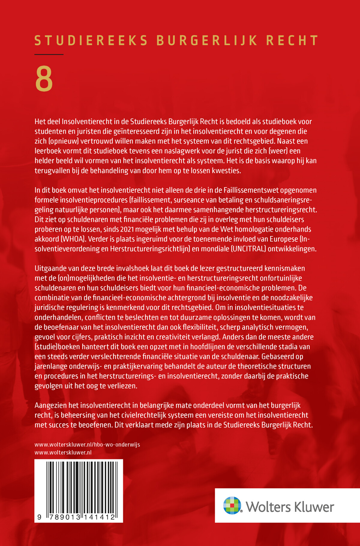 Insolventierecht / Studiereeks burgerlijk recht / 8 achterkant
