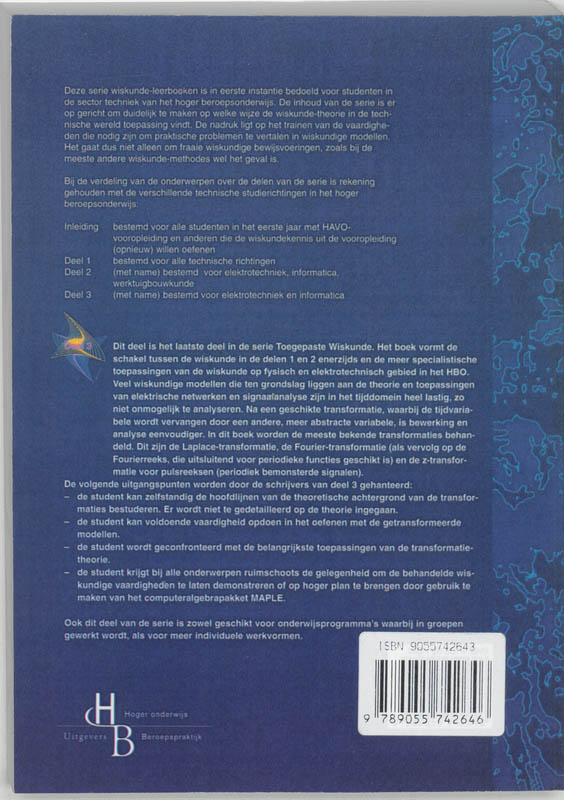 3 / Toegepaste wiskunde voor het hoger beroepsonderwijs / Leerlingenboek achterkant