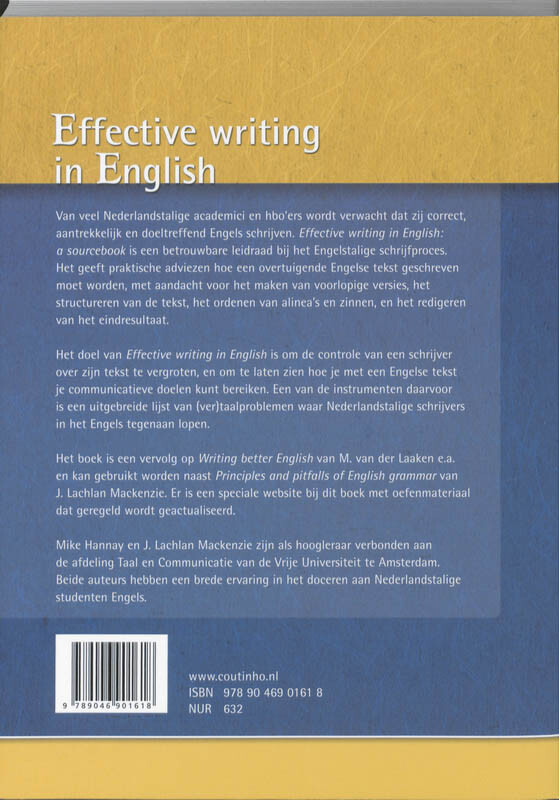 Effective writing in English achterkant