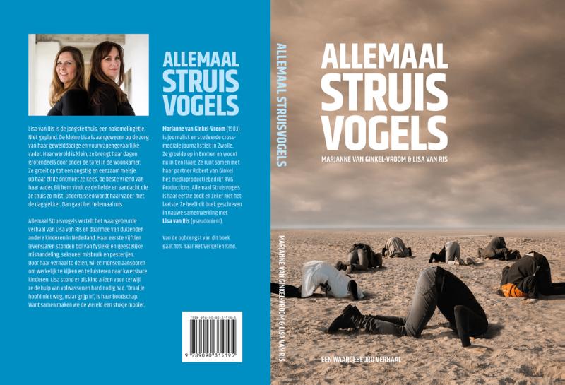 Allemaal struisvogels achterkant