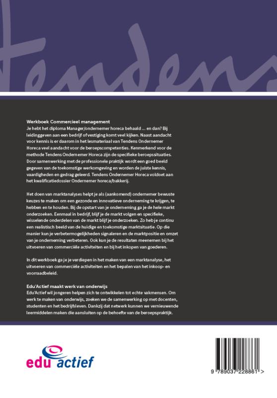 Commercieel management / Ondernemer horeca / Werkboek / Tendens achterkant