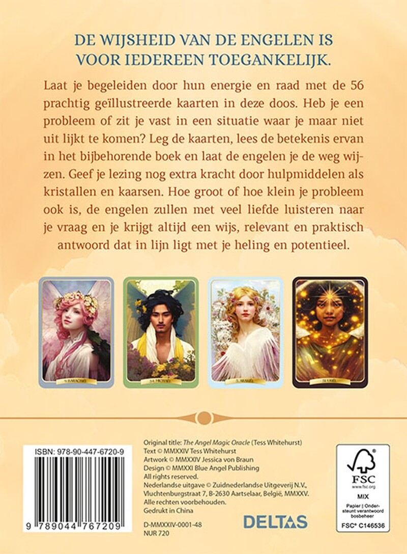 Het orakel van de engelen - Boek en orakelkaarten achterkant