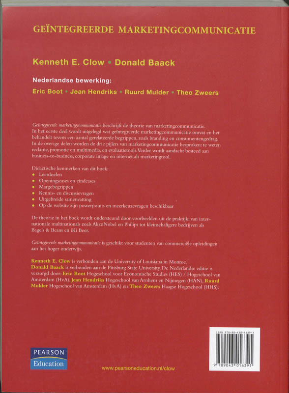Geintegreerde Marketingcommunicatie achterkant