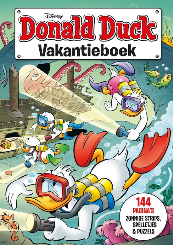 Donald Duck Vakantieboek 2025 – zonnige strips, spelletjes en puzzels voor kinderen – 144 pagina’s