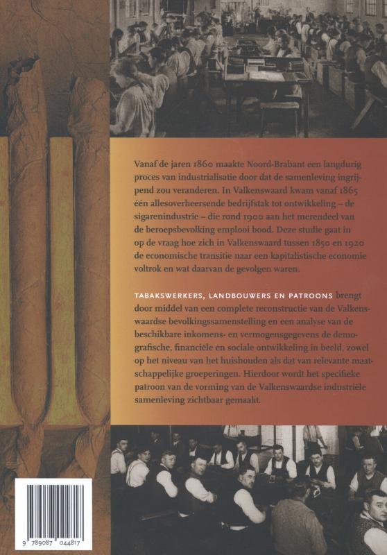 Tabakswerkers, landbouwers en patroons achterkant