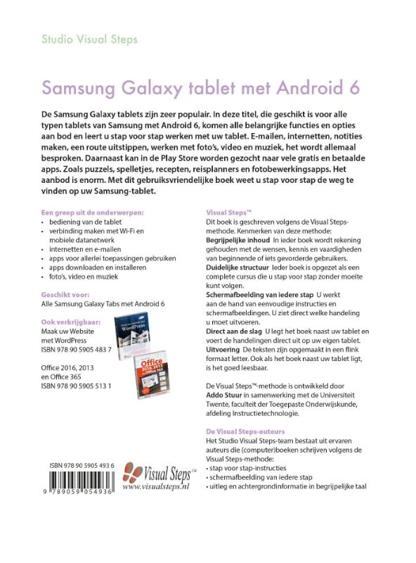 Samsung galaxy tablet met android 6 achterkant