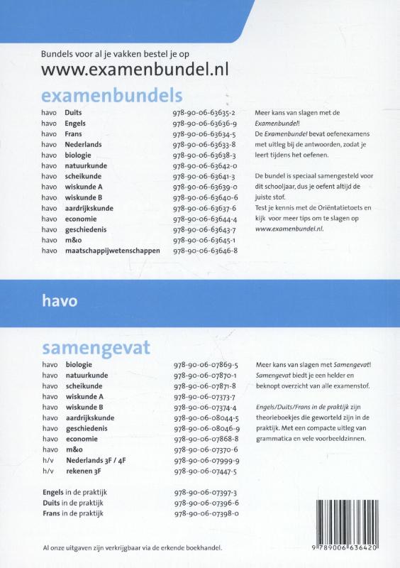 Examenbundel 2015/2016 Havo natuurkunde 2015/2016 achterkant