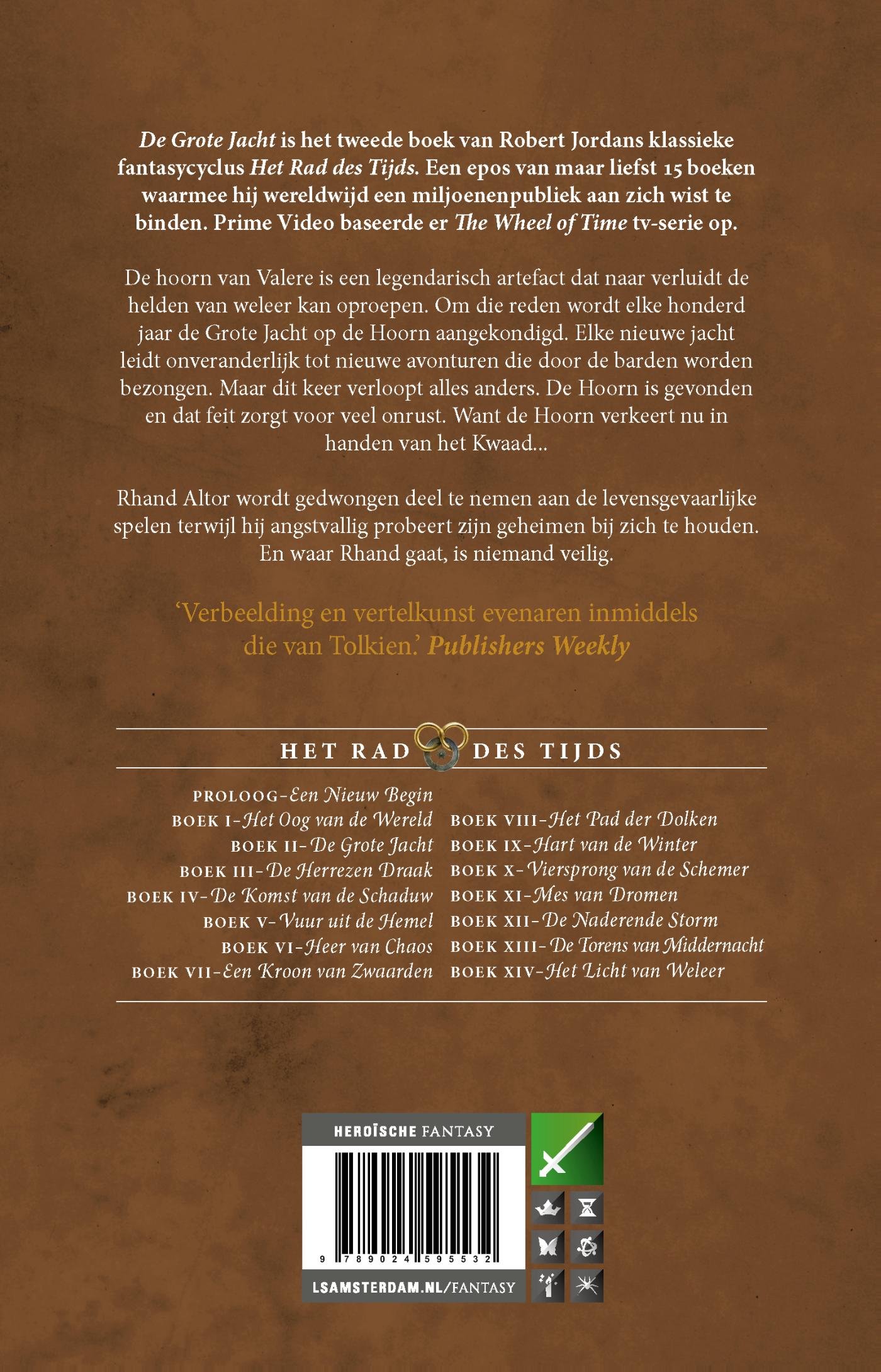De Grote Jacht / Het Rad des Tijds / 2 achterkant