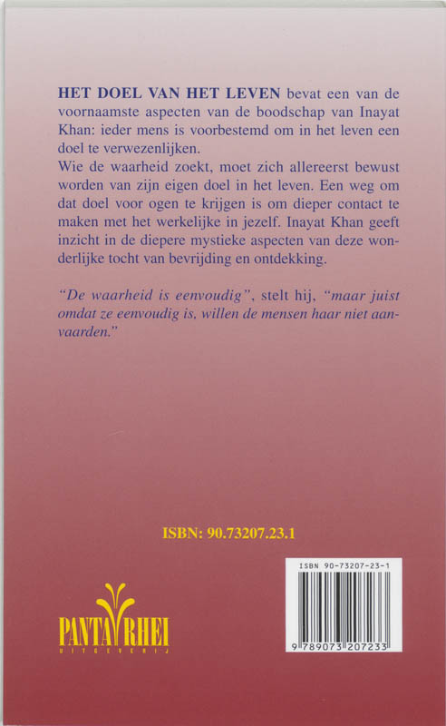 Het doel van het leven achterkant