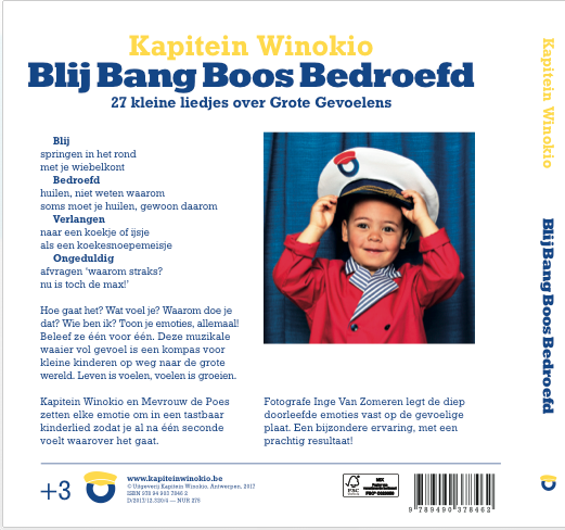 Blij bang boos bedroefd achterkant