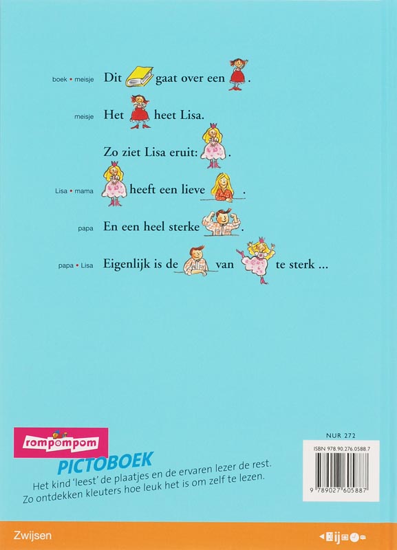 Mijn sterke papa / Rom pompom pictoboek achterkant