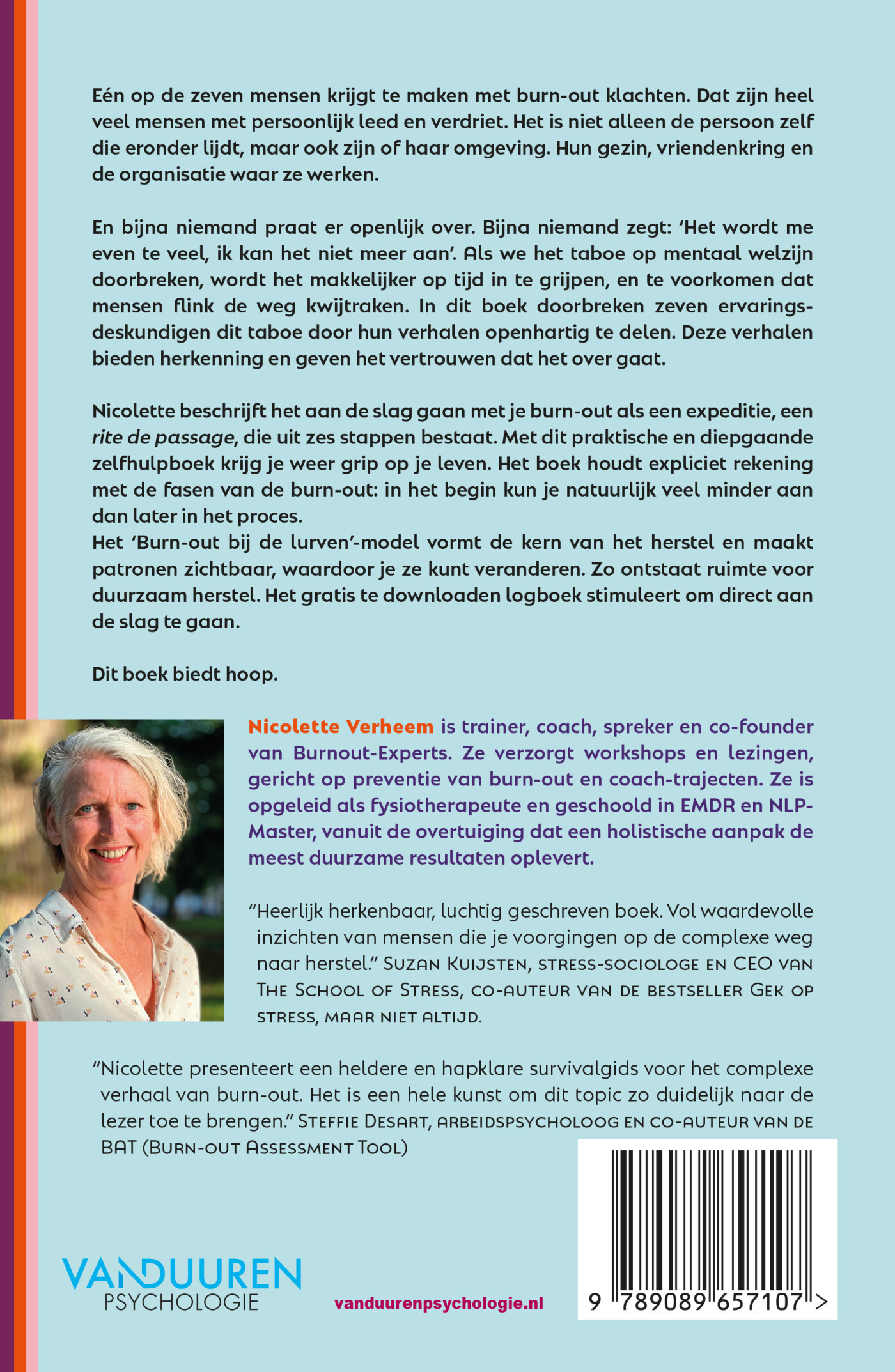 Survivalgids voor burn-out achterkant