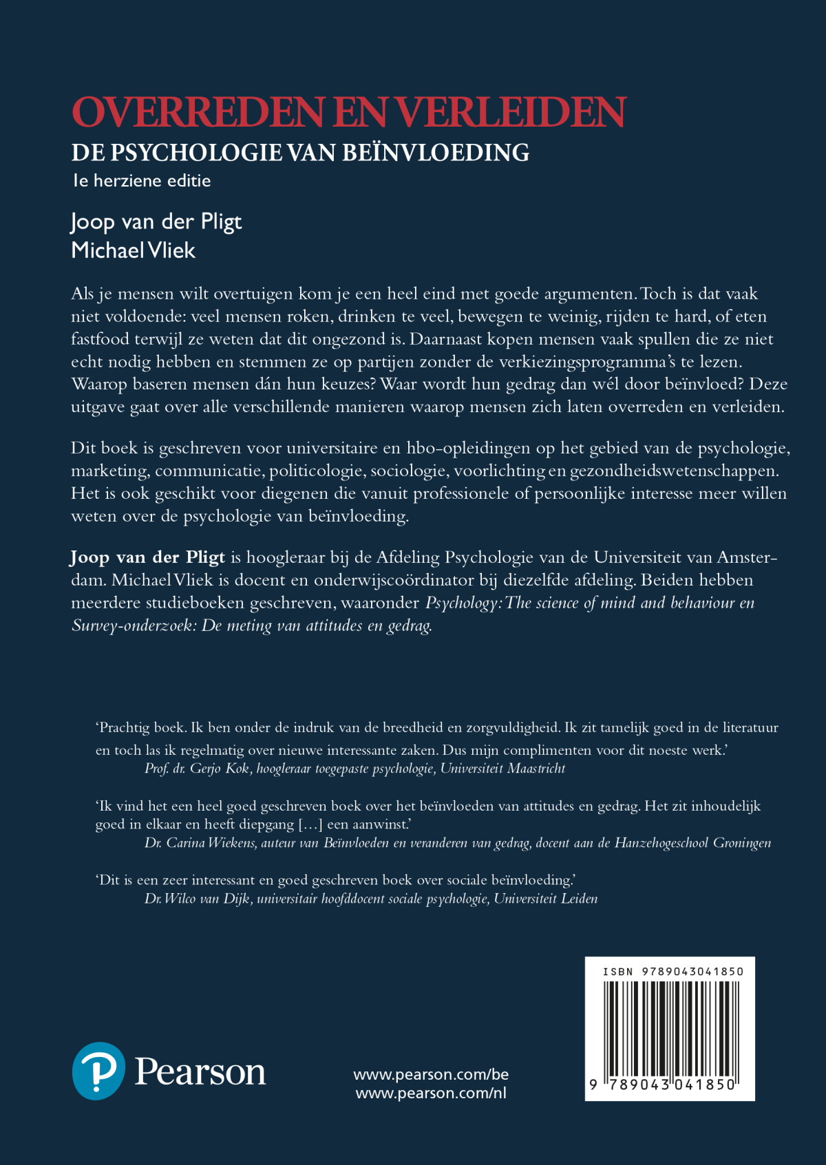 Overreden en verleiden, 1e herziene editie achterkant