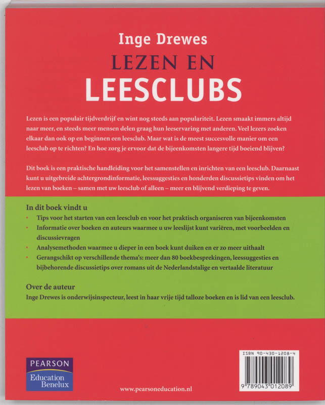 Lezen en leesclubs achterkant