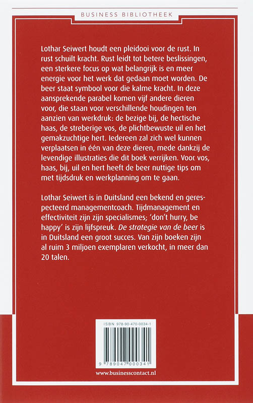 De strategie van de beer / Business bibliotheek achterkant