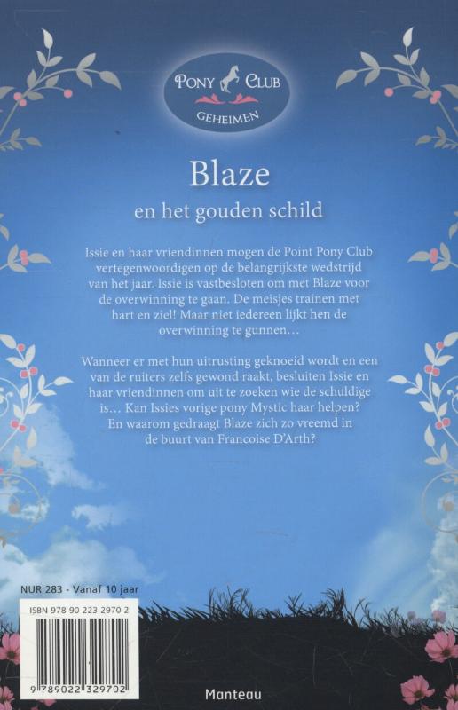 Blaze en het gouden schild / Pony Club Geheimen Blaze en het gouden schild / Pony Club Geheimen achterkant