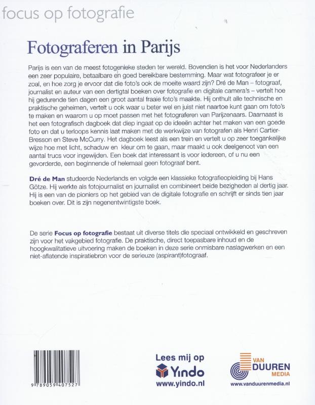 Fotograferen in Parijs / Focus op fotografie achterkant