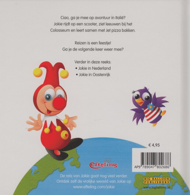 Jokie in Italië achterkant