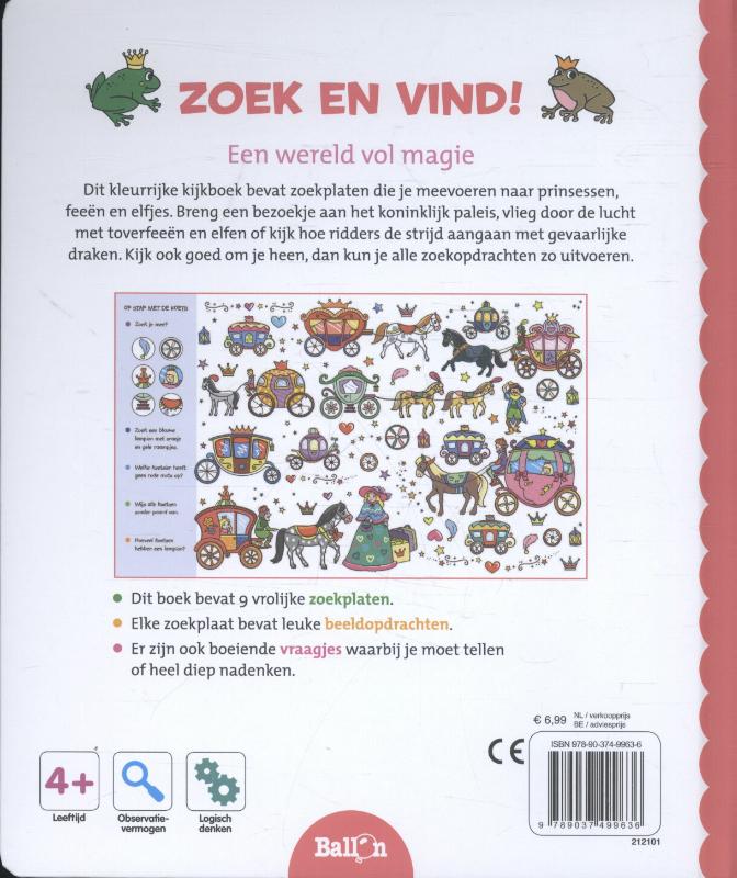 Zoek & vind...Prinsessen, feeën en elfen / Zoek... en vind! achterkant
