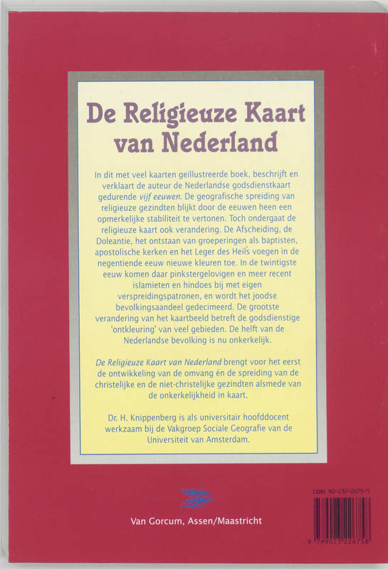 Religieuze Kaart Nederland achterkant