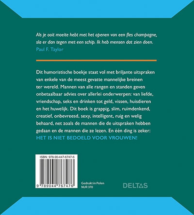Mannen weten alles beter achterkant