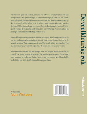 De veelkleurige rok achterkant