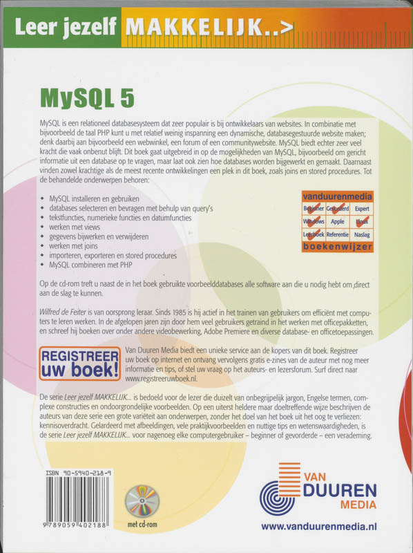 Leer jezelf Makkelijk MySQL 5 / Leer jezelf MAKKELIJK... achterkant