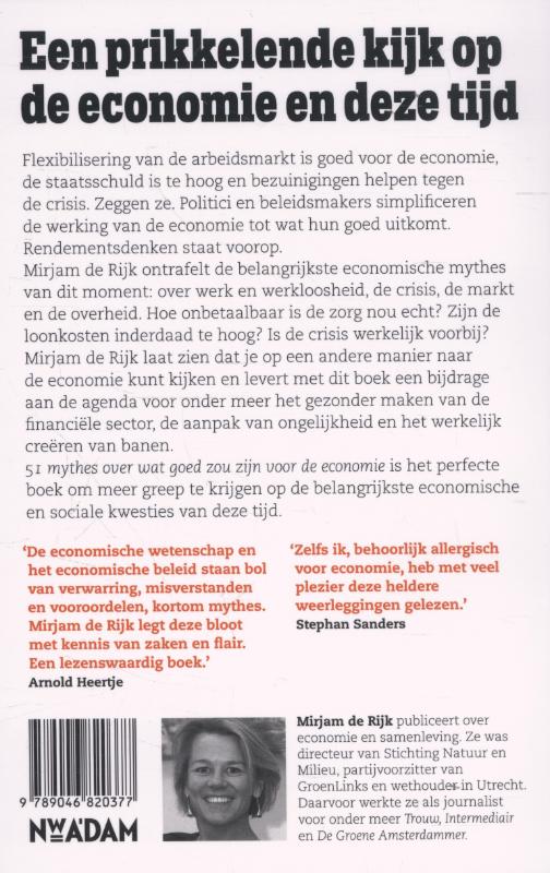 51 mythes over wat goed zou zijn voor de economie achterkant