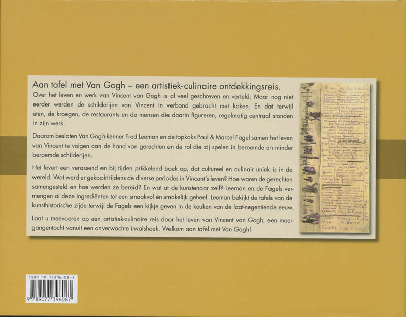 Aan Tafel Met Van Gogh achterkant