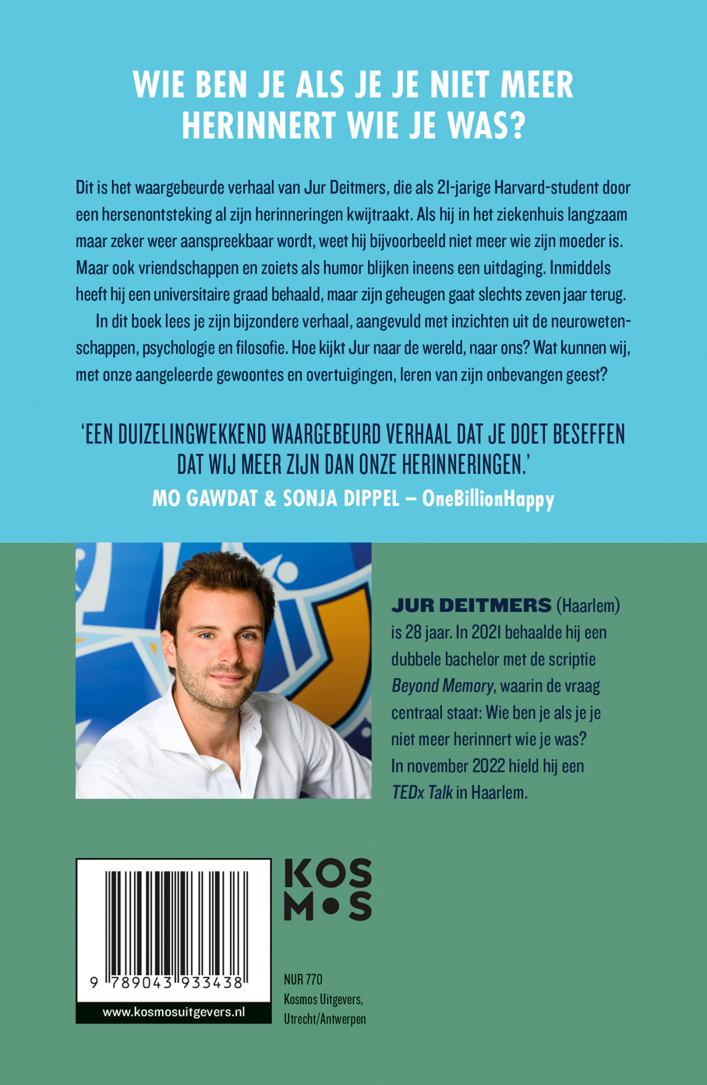 De jongen zonder gisteren achterkant