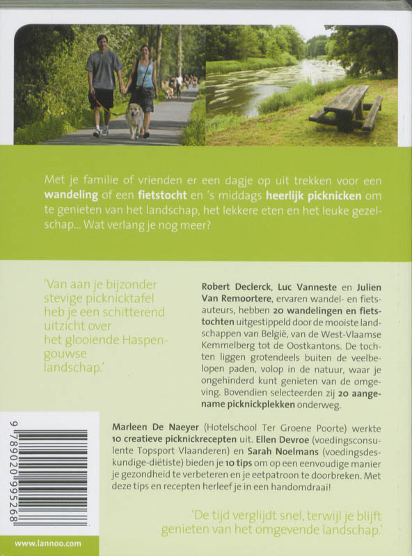 20 x wandelen, fietsen & picknicken achterkant