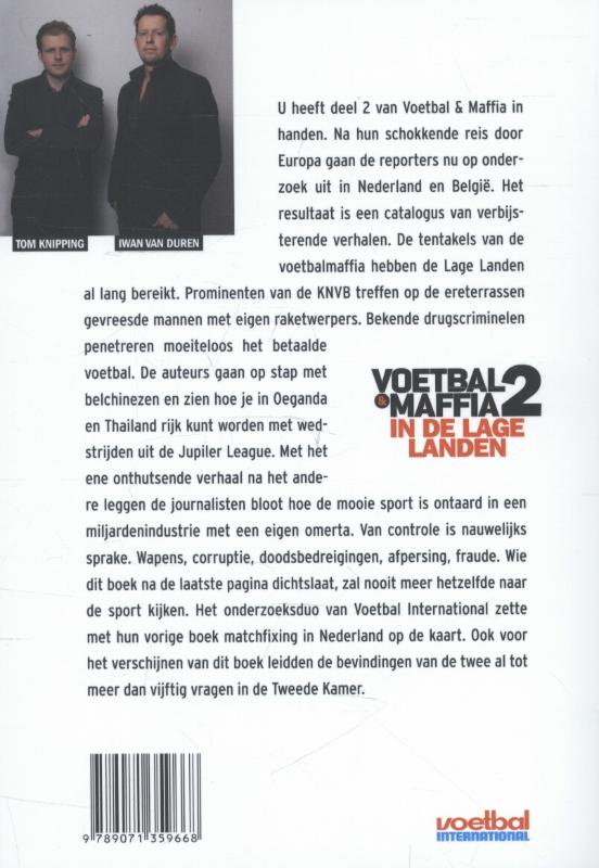 Voetbal & maffia 2 in de Lage Landen Voetbal & maffia 2 in de Lage Landen achterkant