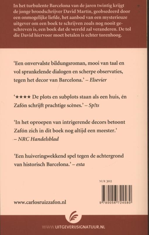 Het spel van de engel / Het kerkhof der vergeten boeken / 2 achterkant