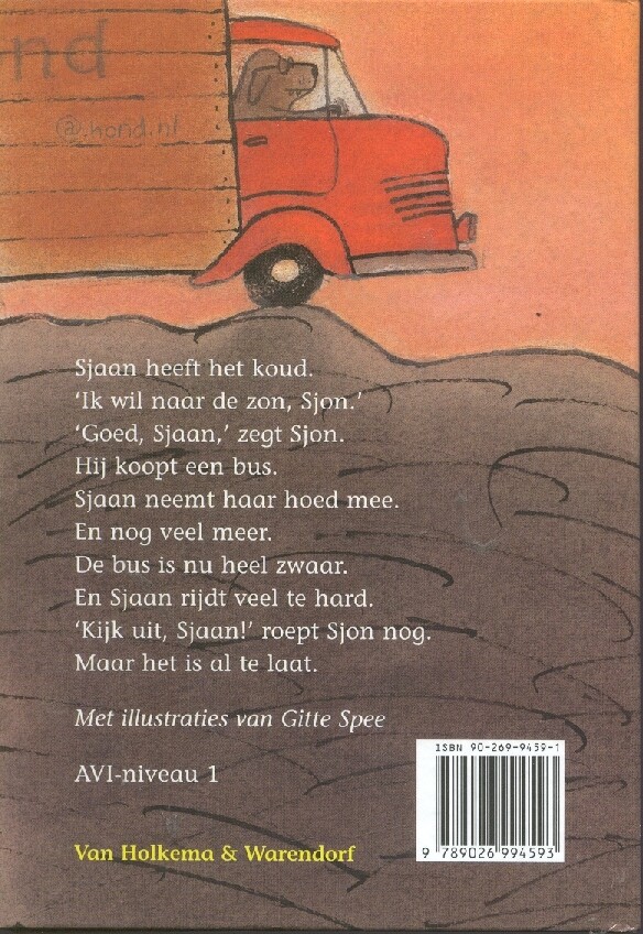 Naar de zon / Sjon en Sjaan achterkant