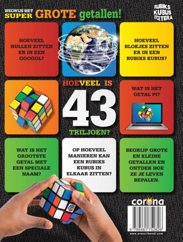 Rubik's Kubus - Hoeveel is 43 triljoen? achterkant