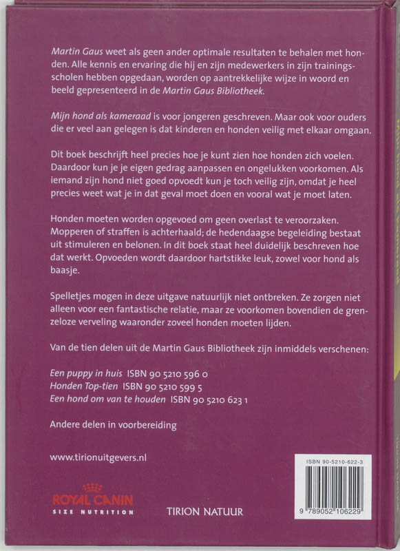 Mijn hond als kameraad / Tirion natuur achterkant