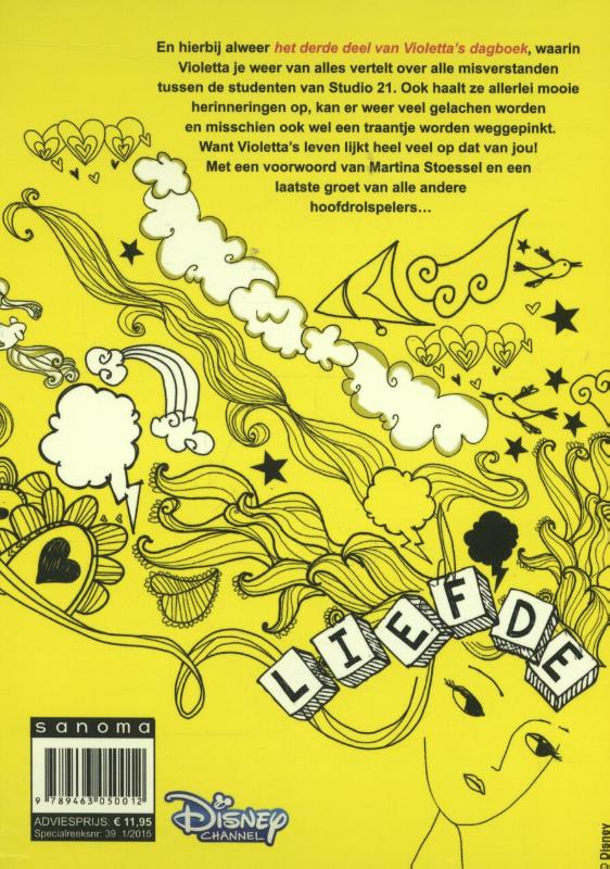 Disney Violetta - Mijn dagboek drie jaar samen Disney Violetta - Mijn dagboek drie jaar samen achterkant