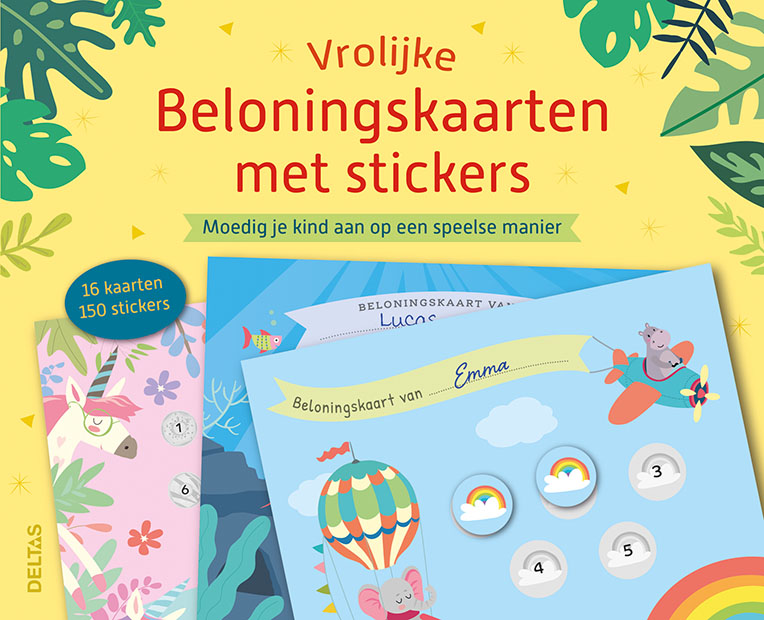 Vrolijke beloningskaarten met stickers