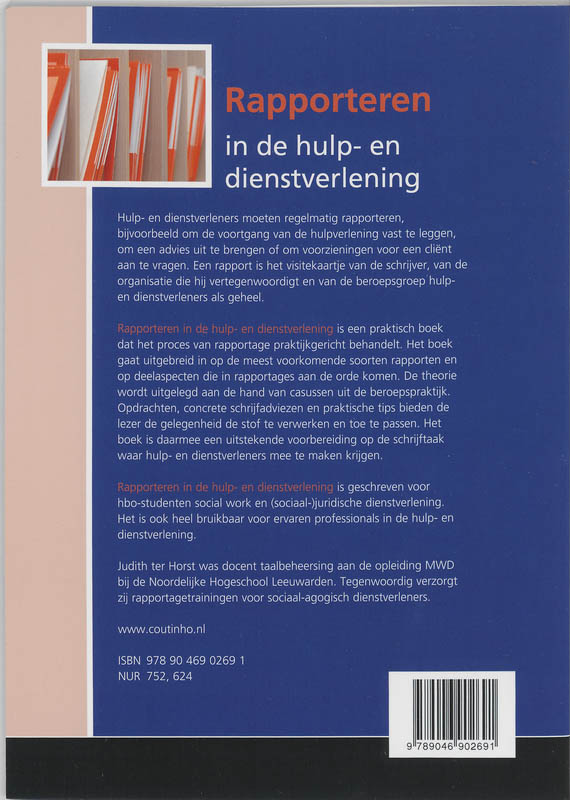 Rapporteren in de hulp- en dienstverlening achterkant