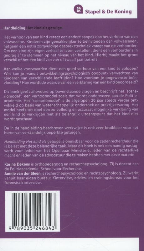 Handleiding het kind als getuige Handleiding het kind als getuige achterkant