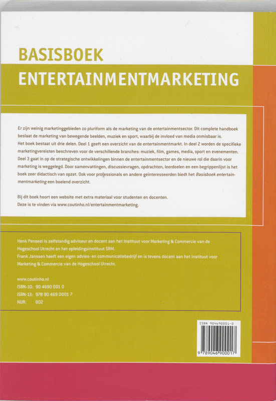 Basisboek Entertainmentmarketing achterkant
