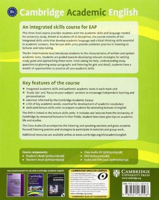 Cambridge Academic English B1+ Intermediate Student's Book