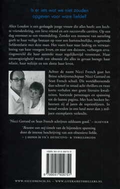 Bezeten van mij / Literaire thriller / 3 achterkant