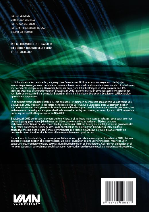 Handboek Bouwbesluit 2012 editie 2020-2021 / Reeks bouwbesluit praktijk achterkant